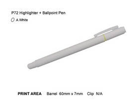 'Promo Gallery' Highlighter and Ballpoint Pen