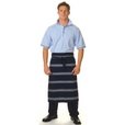 'DNC' Blue and White Stripe 3/4 Apron - No Pocket
