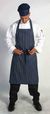 'DNC' P/V Pinstripe Full Bib Apron - No Pocket