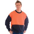 'DNC' HiVis Two Tone Fleecy Sweat Shirt (Sloppy Joe) Crew Neck