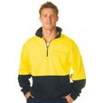 'DNC' HiVis Two Tone � Zip Cotton Fleecy V-Neck Windcheater