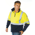 'DNC' HiVis Cross Back D/N Two Tone � Zip Fleecy Sweat Shirt