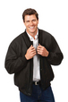 'JB' Melton Wool Baseball Jacket with Storm Collar