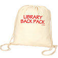 Calico Library Back Pack With Drawstrings