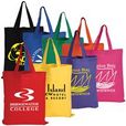 'Logo-Line' Coloured Cotton Short Double Handle Tote Bag
