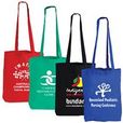 'Logo-Line' Coloured Cotton Double Long Handle Tote Bag