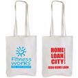 'Logo-Line' Long Handle Bamboo Tote Bag