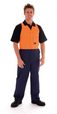 'DNC' HiVis Two Tone Cotton Action Back Overall