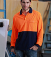 'Bocini' Unisex Hi-Vis Long Sleeve Safety Polo