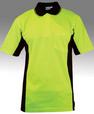 Short Sleeve Hi-Vis Cotton Backed Polyester Safety Polo with Side Panel