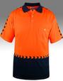 Short Sleeve Hi-Vis Cool and Dry Safety Polo with Arrow Tape