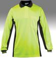 Long Sleeve Hi-Vis Cool and Dry Safety Polo with Side panel