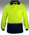 Long Sleeve Hi-Vis Cool and Dry Safety Polo with Warning Tape