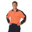 'DNC' HiVis Micromesh Panel Polo Shirt - L/S