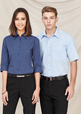 'Biz Collection' Ladies Micro Check � Sleeve Shirt