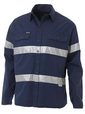 'Bisley Workwear' 3M Taped HiVis Long Sleeve Gusset Cuff Drill Shirt