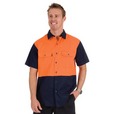 'DNC' HiVis Two Tone Cotton Drill Shirt - S/S