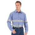 'DNC' Cotton Cool Breeze Long Sleeve Chambray Shirt with 3M Reflective Tape