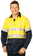 'Winning Spirit' Cool-Breeze Cotton Twill L/S Safety Shirt with Reflective Tape