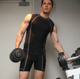 'Bocini' Mens Performance Cropped Bike Shorts