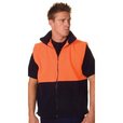 'DNC' HiVis Two Tone Full Zip Polar Fleece Vest