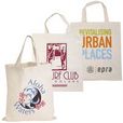 Short Double Handle Calico Tote Bag