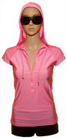half zip cap sleeve PINK colour