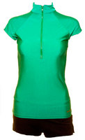 half zip cap sleeve green colour2