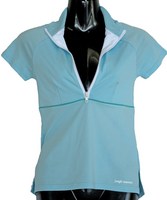 half zip chlorine res cap sleeve light blue