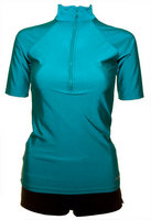 half zip elbow length sleeve jade colour