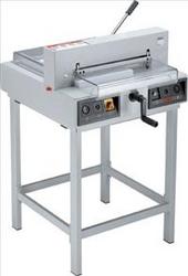 Ideal 4215 A3 Electric GuillotinePowerful office guillotine with electric operation perfect for effortless cutting and trimming of paper stacks or bound brochures with up to 40 mm height.