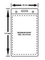 CHFV02   Flexible card holder Vertical - Portrait format. Clear PVC Insert 60 x 95 mm