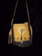 Suede shoulder bag