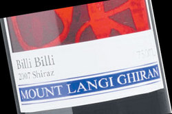 Mount Langi Ghiran Billi Billi Shiraz 2008