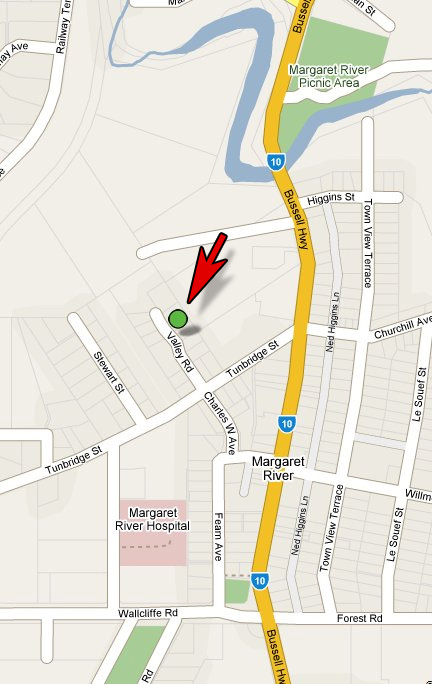 Local Accommodation Map for Margaret River Guesthouse Local Accommodation Map for Margaret River Guesthouse