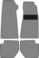 XJS Coupe Up to 1989 Front Pair inc. 2 Piece Rear Mats
