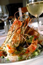 Lobster and wine