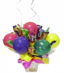 chocolate and balloons perth balloon and chocolate arrangement