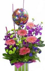 flower arrangement & balloon Perth