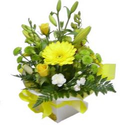 box arrangement flowers