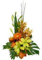 tall arrangement sunny flowers