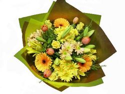 perth yellow handtied bouquet