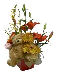 flower gift basket and chocolates Perth