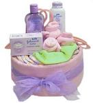 Bathtime Nappy cake for baby girls