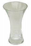 Clear glass waisted vase