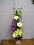 Modern flower design in ceramic pot