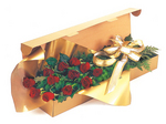 A dozen roses boxed