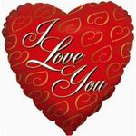 I love you foil balloon