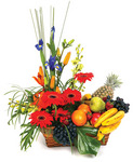 Gift Baskets Fruit and Flower Basket