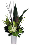 Tall Tropical Arrangement - Green and White